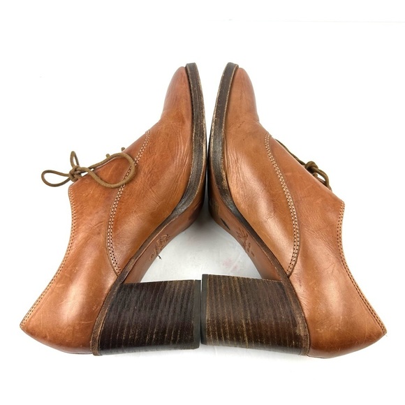 Patricia Nash Anna Shoes 9.5 Brown Leather Oxford Block Heel Womens - Picture 9 of 14
